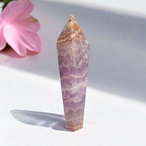 Amethyst Crazy‎ Lace Crystal Wand (#5)